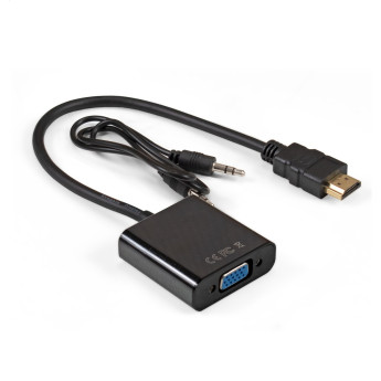Кабель-переходник HDMI-VGA EXEGATE EX-HDMIM-VGAF-3.5JackS-0.3